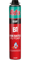 Пена полиуретановая монтажная профессиональная ОГНЕСТОЙКАЯ, 850 г Akfix 820P