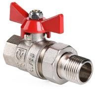 Кран шаровой полнопроходной с полусгоном VALTEC BASE 1 1/4'' рукоятка-бабочка, ВР-НР (4/36)