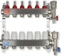 Коллекторная группа из нержавеющей стали в сборе с расходомерами без кранов 12 выходов VIEIR (1/2)
