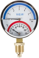 Термоманометр радиальный VIEIR 0- 6 bar (1/50)