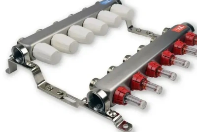  Коллекторная группа из нержавеющей стали в сборе с расходомерами без кранов  6 выходов VIEIR (1/5) купить в Воронеже