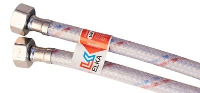  Гибкая подводка для воды 1/2" вр/вр, 80 см  ELKA оплетка нейлон ПВХ купить в Воронеже