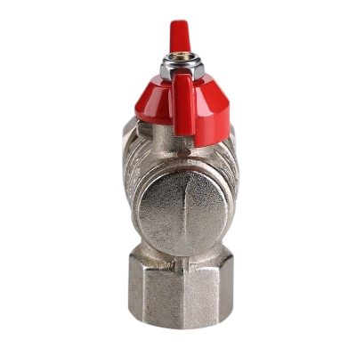  Кран шаровой полнопроходной  с полусгоном угл. VALTEC BASE 1/2'' рукоятка-бабочка, ВР-НР (8/96) купить в Воронеже