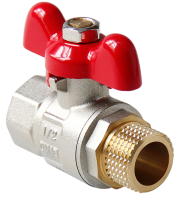 Кран шаровой полнопроходной PRO AQUA   1/2", вр/нр,  ручка-бабочка  (12/192)