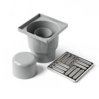 Трап для душевой  PRO AQUA 150*150 с нерж. решеткой прямой выпуск Ф110