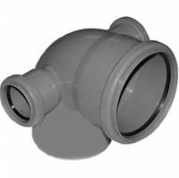 Отвод для внутренней канализации с выходами левый/правый 110х50х50/90° МультиМир (1/25)