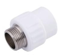 Муфта переходная с наружной резьбой VALFEX 25-1/2" белый (25/100)