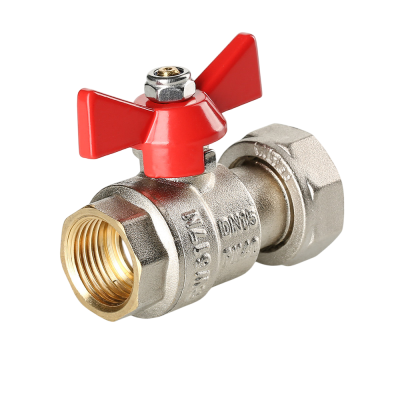  Кран шаровой полнопроходной  с накидной гайкой VALTEC BASE 3/4''x1'' рукоятка-бабочка,  ВР-ВР (12/72) купить в Воронеже