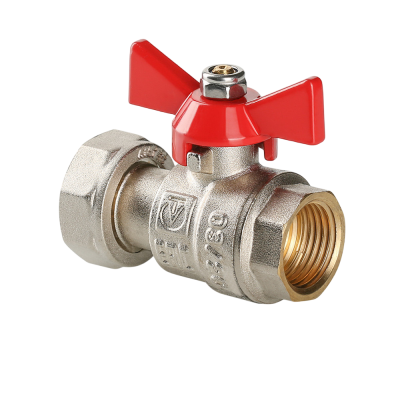  Кран шаровой полнопроходной  с накидной гайкой VALTEC BASE 3/4''x1'' рукоятка-бабочка,  ВР-ВР (12/72) купить в Воронеже