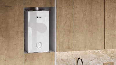  Газовый настенный котел одноконтурный E8 tempo GHD24V, 24 кВт  белая стеклянная панель купить в Воронеже