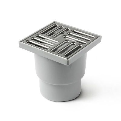  Трап для душевой  PRO AQUA 150*150 с нерж. решеткой прямой выпуск Ф110 купить в Воронеже