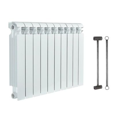  Радиатор биметаллический SAS B-500/100 10 секций 1,78кг 192Вт купить в Воронеже